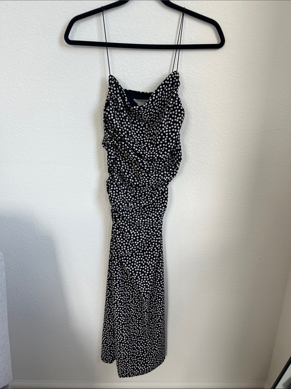 H&M Black and White Polka Dot BodyCon Dress